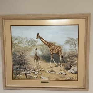 Charles Frace Quiet Time in Samburu Kenya Africa S/N Limited Edition Giraffe